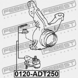 CSAP, ELSŐ ALSÓ LENGŐKAR TOYOTA AVENSIS ADT25,AZT25,CDT250,ZZT25 2003.01-2008.11 EU 43330-09360