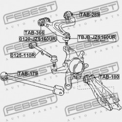 CSAP, HÁTSÓ FELSŐ VEZÉRLŐKAR TOYOTA LEXUS JZS16 1997.08-2005.01 JP 48770-30052