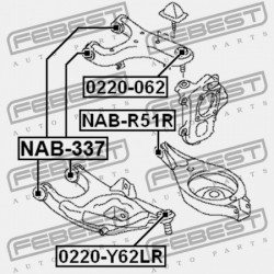 CSAP, HÁTSÓ FELSŐ VEZÉRLŐKAR NISSAN PATROL Y62 2010.03- EL 55501-1LB0A
