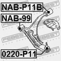 CSAP, ELSŐ ALSÓ VEZÉRLŐKAR NISSAN PRIMERA P11 1996.12-2001.12 GL 54500-65J25