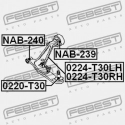 CSAP, ELSŐ ALSÓ VEZÉRLŐKAR NISSAN X-TRAIL T30 2004.03-2006.12 CA 54500-8H310