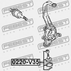 ELSŐ CSUKLÓCSAPSZEG NISSAN 350Z Z33 2002.06-2008.10 US 40014-AL55J