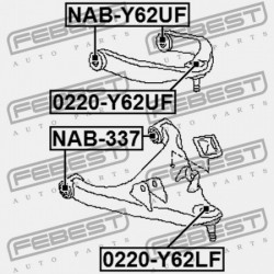 CSAP, ELSŐ FELSŐ VEZÉRLŐKAR NISSAN PATROL Y62 2010.03- EL 54524-1LB0A