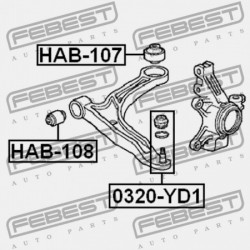 CSAP, ELSŐ ALSÓ VEZÉRLŐKAR HONDA PILOT YF1 2003-2007 US 51350-S3V-A03