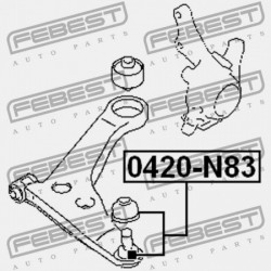 CSAP, ELSŐ ALSÓ LENGŐKAR MITSUBISHI CHARIOT GRANDIS N80,90 1997.08-2003.04 JPN MR316054