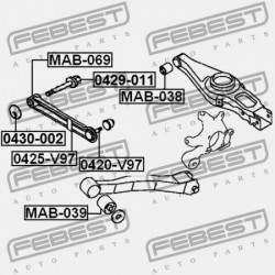 CSAP, HÁTSÓ VEZÉRLŐKAR MITSUBISHI PAJERO/MONTEROLONG V90 2006.08- G.EXP 4117A025