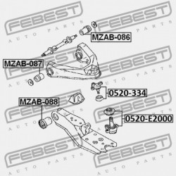 CSAP, ELSŐ FELSŐ LENGŐKAR MAZDA BONGO SK 1999-2010 JP S47P-34-540
