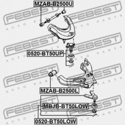 CSAP, ELSŐ FELSŐ VEZÉRLŐKAR MAZDA BT-50 UN 2006-2008 EU UH71-34-540