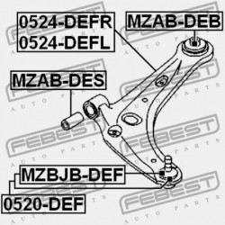 CSAVAROS BURKOLAT MAZDA 2 DE 2007-2010 EU D651-34-300