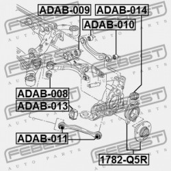HÁTSÓ ALSÓ LENGŐKAR PERSELY AUDI A5/S5 COU.SPORT. 2008- CA 8K0505311J
