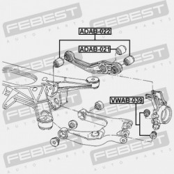 VEZÉRLŐKAR PERSELY HÁTSÓ KERESZTIRÁNYÚ VEZÉRLŐKAR AUDI A8/S8 QU. 1994-2003 [ZA]. 4D0505203G