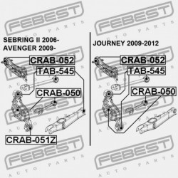 VEZÉRLŐKAR PERSELY HÁTSÓ KERESZTIRÁNYÚ CHRYSLER SEBRING II 2006-2010 05085417AC