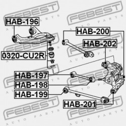 HÁTSÓ NYERGES RÚD PERSELY HONDA ACCORD CP2 2008-2011 US 52210-TC0-T00