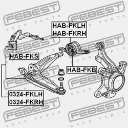 BAL HÁTSÓ VEZÉRLŐKAR PERSELY ELÖL HONDA CIVIC FK2 2009-2013 GN 51396-SMG-E03