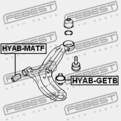HÁTSÓ VEZÉRLŐKAR PERSELY ELÜLSŐ HYUNDAI GETZ 02: -OCT.2006 (2002-) CIS 54584-1C300