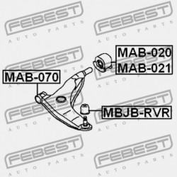 BAL HÁTSÓ VEZÉRLŐKAR PERSELY ELÖL MITSUBISHI LANCER/MIRAGE CJ-CP 1995.08-2000.08 JPN MR102653