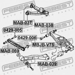 VEZÉRLŐKAR PERSELY HÁTSÓ KERESZTIRÁNYÚ MITSUBISHI PAJERO/MONTEROLONG V90 2006.08- G.EXP MR508134