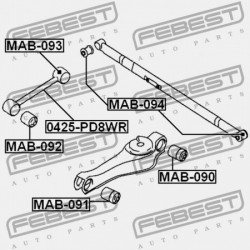 HÁTSÓ LENGŐKAR PERSELY MITSUBISHI PAJERO V20-50 1990.10-1999.11 JPN MB951814