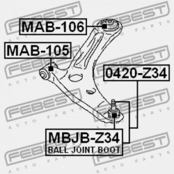 ELSŐ LENGŐKAR PERSELY ELÜLSŐ MITSUBISHI LANCER,LANCER CEDIA CS,CT 2000.03-2009.08 JPN 4013A150