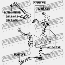 VEZÉRLŐKAR PERSELY HÁTSÓ KERESZTIRÁNYÚ MITSUBISHI LANCER,LANCER CEDIA CS,CT 2000.03-2009.08 JPN 4113A063
