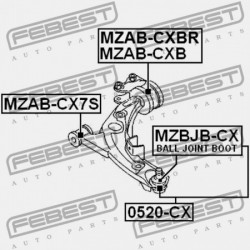 ELSŐ VEZÉRLŐKAR PERSELY ELÜLSŐ MAZDA CX-7 ER 2007-2009 EU EH44-34-300