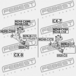 HÁTSÓ VEZÉRLŐKAR PERSELY JOBB ELSŐ MAZDA CX-7 ER 2007-2009 EU TD11-34-300B