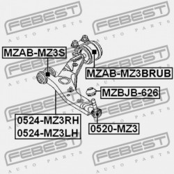 ELSŐ LENGŐKAR HÁTSÓ PERSELY MAZDA 3 BK 2003-2006 EU B32H-34-300E