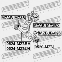 ELSŐ LENGŐKAR HÁTSÓ PERSELY MAZDA 3 BK 2003-2006 EU B32H-34-300E