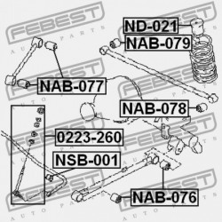 VEZÉRLŐKAR PERSELY HÁTSÓ KERESZTIRÁNYÚ NISSAN TERRANO R50 1995.09-2002.08 JP 55135-11C00
