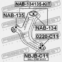HÁTSÓ VEZÉRLŐKAR PERSELY ELÖL NISSAN TIIDA JPN MÁRKA C11 2005.08-2012.06 GL 54500-AX000
