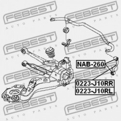 HÁTSÓ NYERGES RÚD PERSELY NISSAN QASHQAI J10E 2006.12-2013.12 EL 55618-JD00A