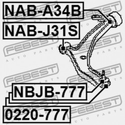 ELSŐ VEZÉRLŐKAR HÁTSÓ PERSELY (HIDR NISSAN ALTIMA L32 2006.10-2012.05 CA 54500-7Y00A