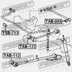 VEZÉRLŐKAR PERSELY HÁTSÓ KERESZTIRÁNYÚ TOYOTA HIACE FURGON,COMMUTER LH1,RZH10,11,125,135,15 1989.08-20 48706-28020