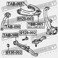 ELSŐ LENGŐKAR PERSELY ELÖL TOYOTA CRESTA GX90,JZX9,LX90,SX90 1992.10-1996.09 JP 48069-22100