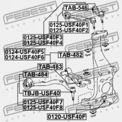 VEZÉRLŐKAR PERSELY HÁTSÓ ALSÓ LEXUS LS460/460L USF4 2006.08-2012.09 EU 48640-50070