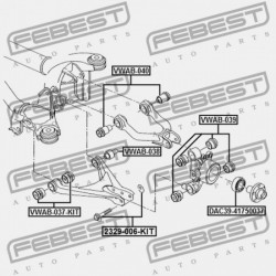 VEZÉRLŐKAR PERSELY HÁTSÓ ALSÓ VEZÉRLŐKAR AUDI A6 1998-2005 MEX 8E0511523C