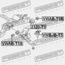 HÁTSÓ LENGŐKAR PERSELY ELÜLSŐ VOLKSWAGEN TRANSPORTER 7H 2003-2010 MEX 7H0407182A