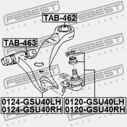 BAL ELSŐ FELSŐ VEZÉRLŐKAR TOYOTA HIGHLANDER (NAP) ASU50,GSU5,GVU58 2013.12- US 48069-0T011