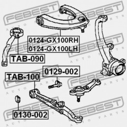 BAL ELSŐ FELSŐ LENGŐKAR TOYOTA CRESTA GX90,JZX9,LX90,SX90 1992.10-1996.09 JP 48630-29065