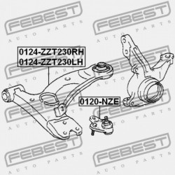 BAL ELSŐ FELSŐ LENGŐKAR TOYOTA CELICA ZZT23 1999.08-2005.07 EU 48069-20380