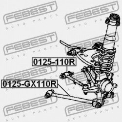 TOYOTA KORONA/KORONA MAJESTA GS171,JKS175,JZS17,UZS17 HÁTSÓ KERESZTTARTÓ RÚD 1999.09- 48705-30080