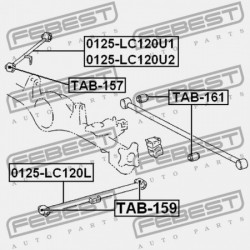 HÁTSÓ TENGELY RÚD BAL FELSŐ TOYOTA LAND CRUISER PRADO GRJ12,KDJ12,RZJ12,TRJ12,VZJ12 2002 48710-35070