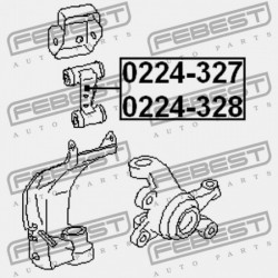 BAL ELSŐ FELSŐ LENGŐKAR NISSAN PRIMERA P11E 1996.06-2002.01 EL 54525-2F010