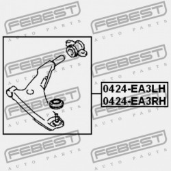 BAL ELSŐ FELSŐ LENGŐKAR MITSUBISHI GALANT EA3,8A 1998.02-2003.07 MMNA/MMNA MR554375