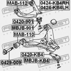 BAL ELSŐ FELSŐ LENGŐKAR MITSUBISHI PAJERO/MONTERO SPORT KH0 2008.07-2013.01 EUR/MMTH 4010A013