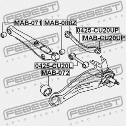 HÁTSÓ KERESZTIRÁNYÚ RÚD FELSŐ MITSUBISHI LANCER,LANCER CEDIA CS,CT 2000.03-2009.08 JPN MN100086