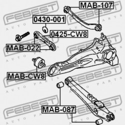 HÁTSÓ KERESZTIRÁNYÚ ALSÓ RÚD MITSUBISHI LANCER CY,CZ 2007.03-2013.02 EUR 4117A007