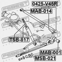 HÁTSÓ KERESZTIRÁNYÚ RÚD MITSUBISHI PAJERO V20-50 1990.10-1999.11 JPN MB584021