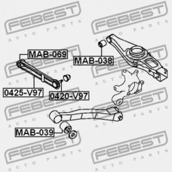 HÁTSÓ KERESZTIRÁNYÚ RÚD GÖMB ALAKÚ MITSUBISHI PAJERO/MONTEROLONG V90 2006.08- G.EXP 4117A025