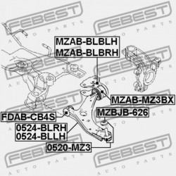 JOBB ELSŐ VEZÉRLŐKAR MAZDA 3 BL 2008-2011 EU BBM2-34-300